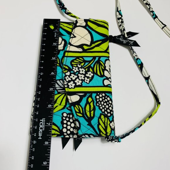 Vera Bradley Trifold Wallet Crossbody Purse Hipster Rumba Clutch Blue Retired - Picture 15 of 16